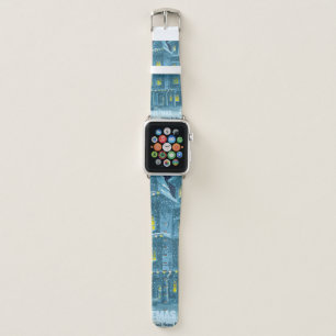 Christmas and New Year greeting card with the imag Apple Watch Band