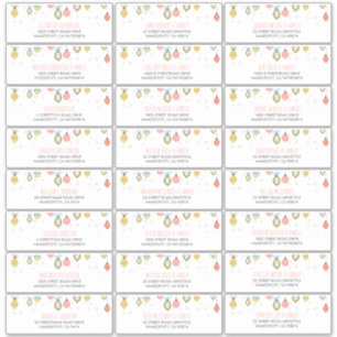 Christmas and New Year Guest Names Address Labels