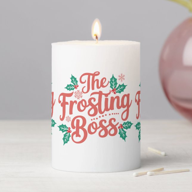 Christmas and New Year's Festive Candle (In Situ)