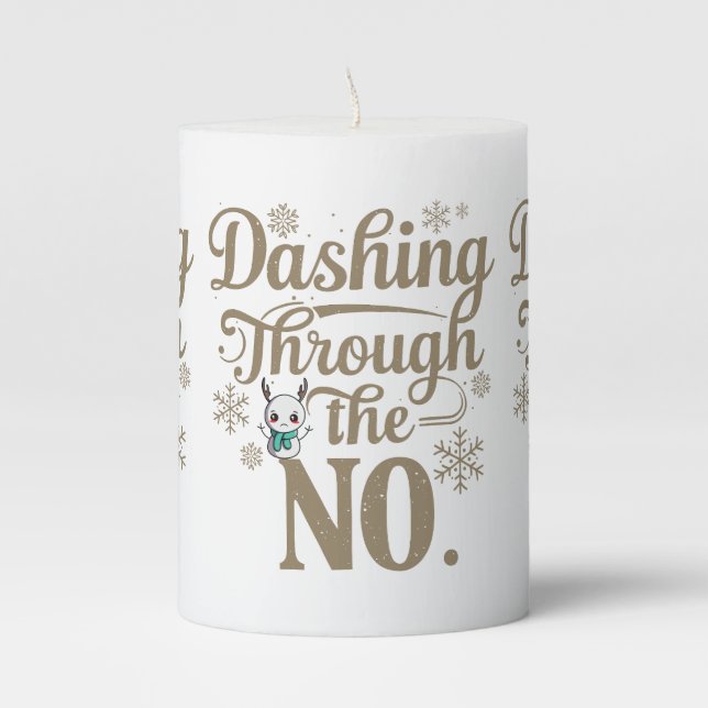 Christmas and New Year's Festive Candle (Front)