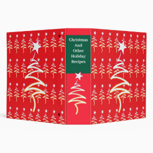 Christmas And Other Holiday Recipes Red 3 Ring Binder