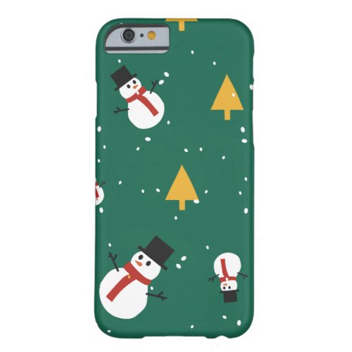 Christmas and Snowman Themed Iphone Case