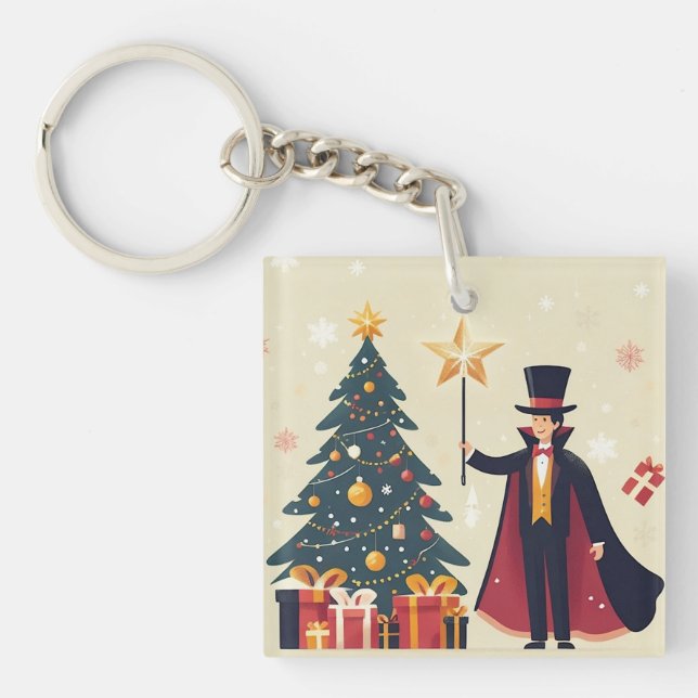Christmas and The Magician Keychain (Front)