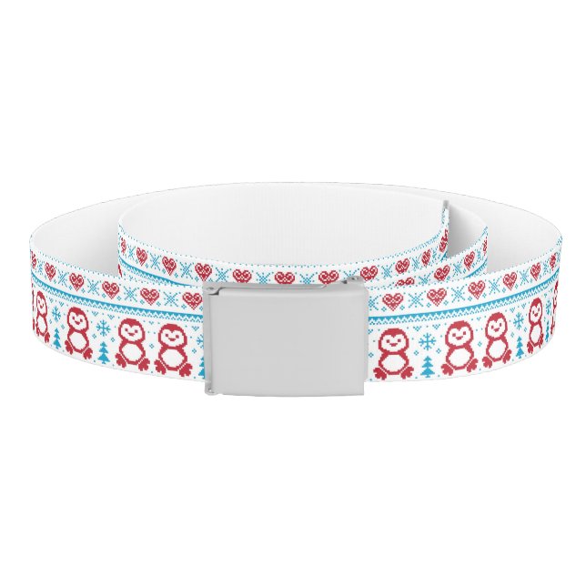 Christmas and Winter knitted pattern Belt (Coil)