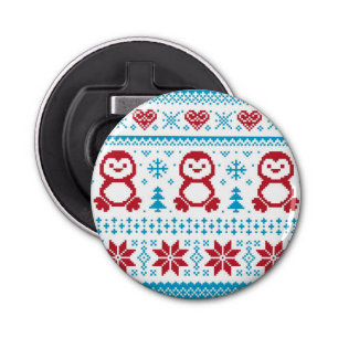 Christmas and Winter knitted pattern Bottle Opener