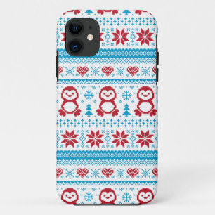 Christmas and Winter knitted pattern iPhone 11 Case