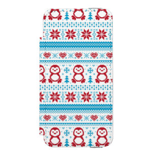 Christmas and Winter knitted pattern iPhone SE/5/5s Wallet Case