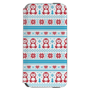 Christmas and Winter knitted pattern iPhone 6/6s Wallet Case