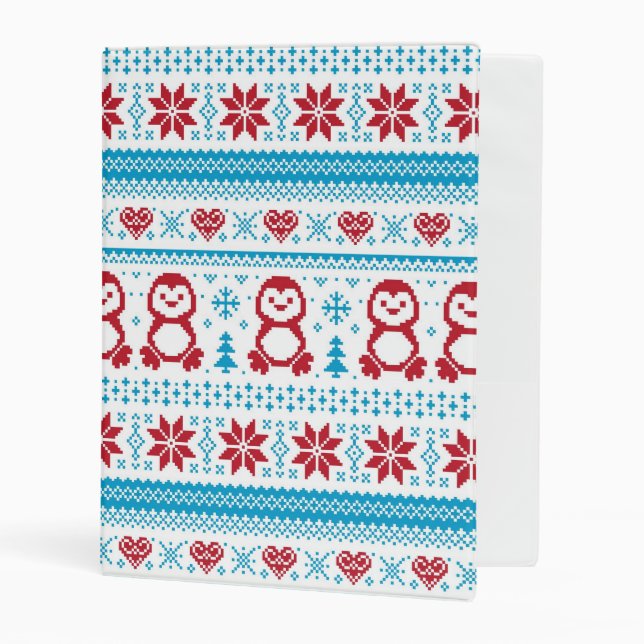 Christmas and Winter knitted pattern Mini Binder (Front/Inside)