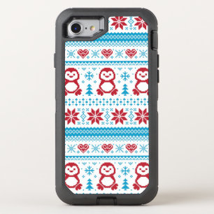 Christmas and Winter knitted pattern OtterBox Defender iPhone SE/8/7 Case