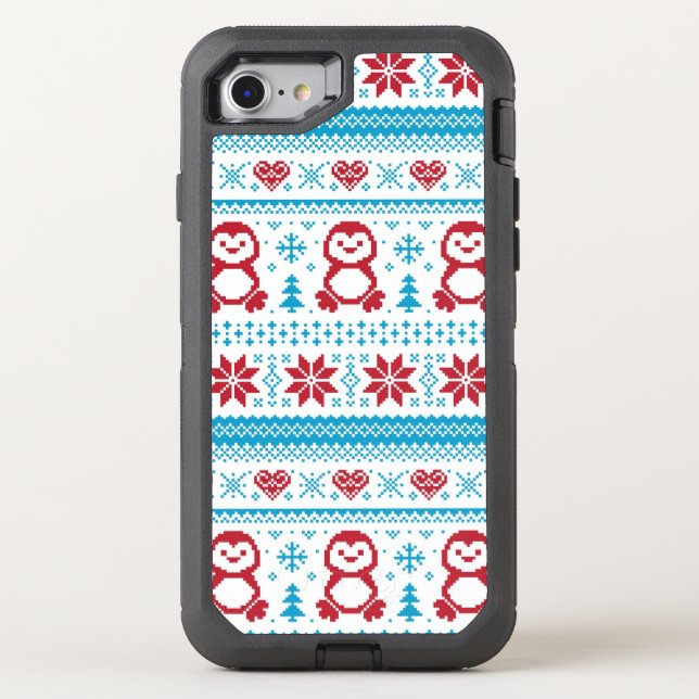 Christmas and Winter knitted pattern Otterbox iPhone Case (Back)