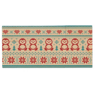 Christmas and Winter knitted pattern Wood USB Flash Drive