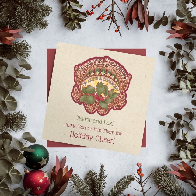 Christmas and Yule Blessings Holiday Invitation (Christmas and Yule Blessings Holiday Invitation)