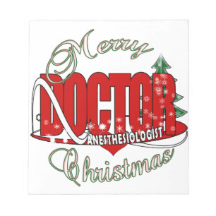 CHRISTMAS ANESTHESIOLOGIST NOTEPAD