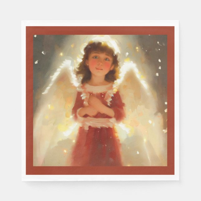 Christmas Angel 4 Napkins (Front)