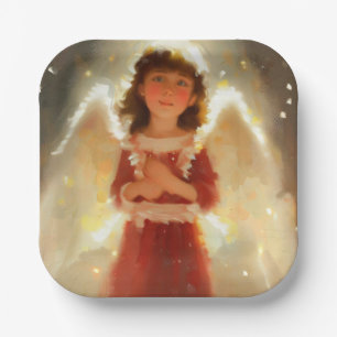 Christmas Angel 4 Paper Plates