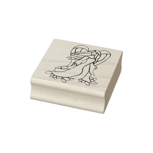 christmas angel art stamp