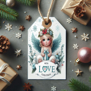 Christmas Angel baby Gift tag 