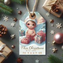 Christmas Angel Baby Gift Tag