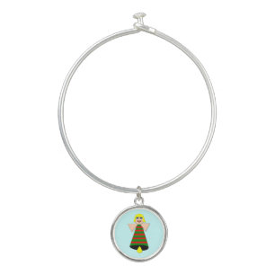 Christmas Angel Bell Bangle Bracelet