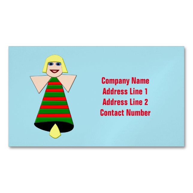 Christmas Angel Bell Custom Business Cards (Front)