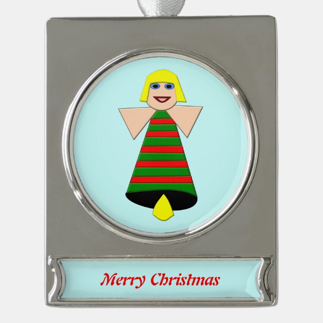Christmas Angel Bell Customizable Ornament (Front)