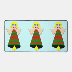 Christmas Angel Bell Desk Mat