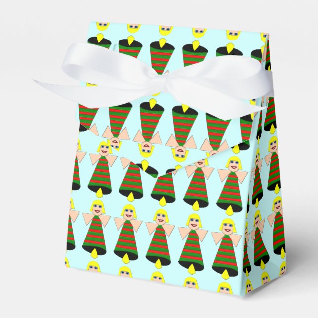 Christmas Angel Bell Favor Box (Front Side)