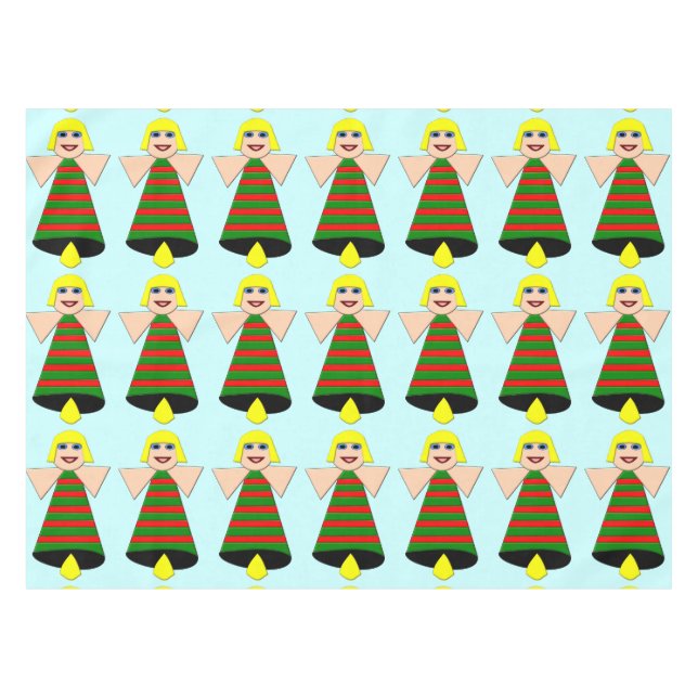 Christmas Angel Bell Tablecloth (Front (Horizontal))