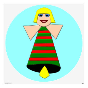 Christmas Angel Bell Wall Decal