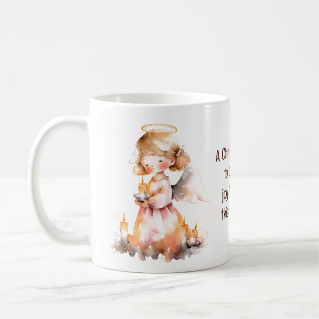 Christmas Angel Blessing Coffee Mug (Left)