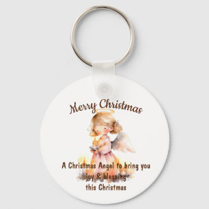 Christmas Angel Blessing Keychain