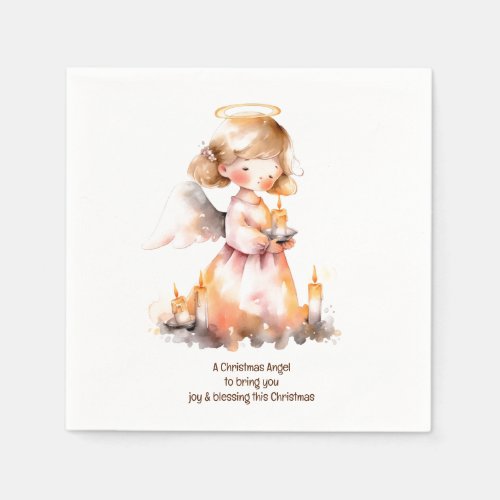 Christmas Angel Blessing Napkins