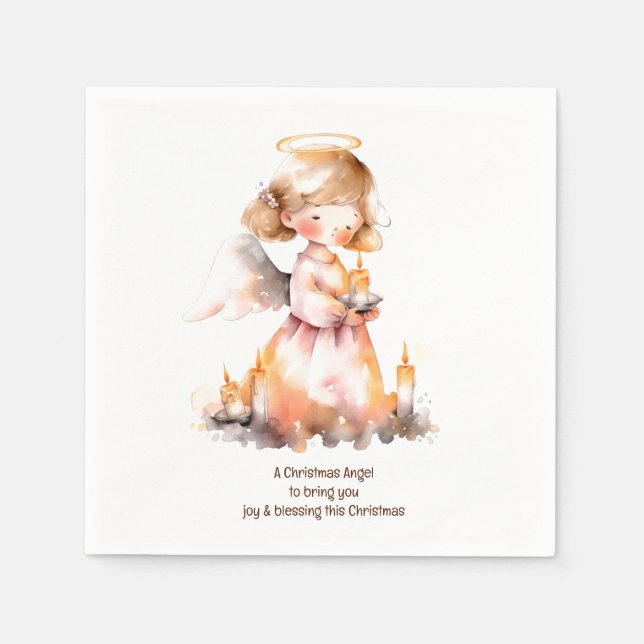Christmas Angel Blessing Napkins (Front)