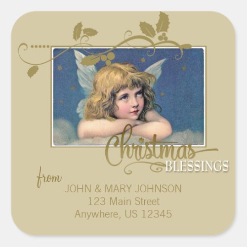 Christmas Angel Blessings Address Label