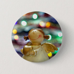Christmas Angel Button