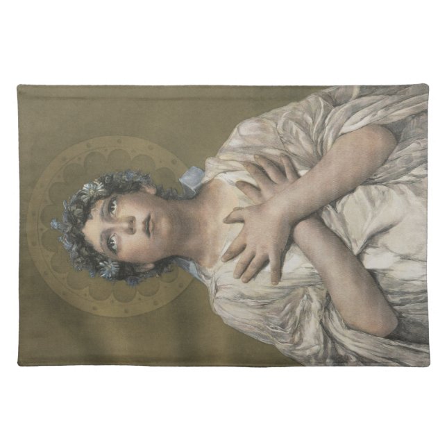 Christmas Angel (by Erulo Eroli) Cloth Placemat (Front)