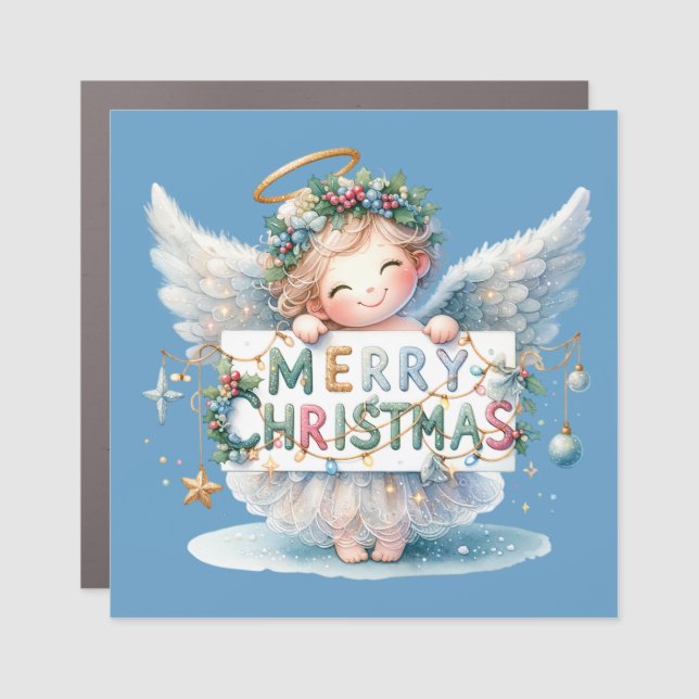 Christmas Angel Car Magnet (Front)