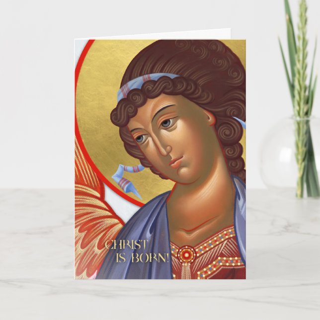 Christmas Angel Card with nativity scene inside (Front)