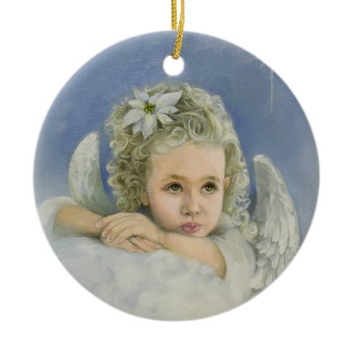 Christmas Angel Ceramic Ornament