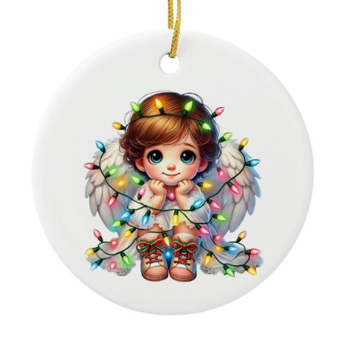 Christmas Angel Ceramic Ornament