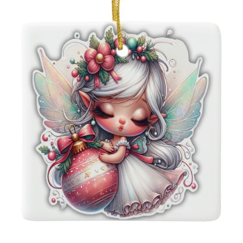 Christmas Angel Ceramic Ornament