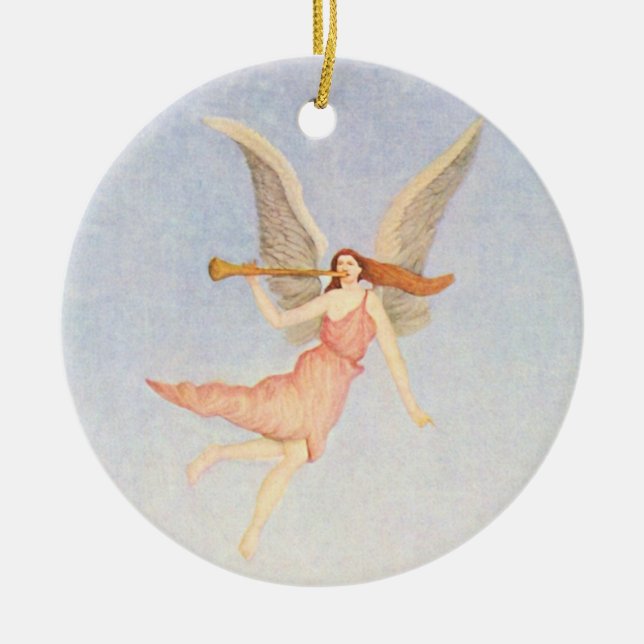 Christmas Angel Ceramic Ornament (Front)