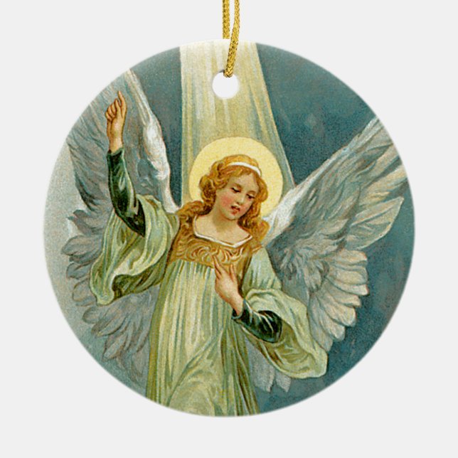 Christmas Angel Ceramic Ornament (Front)