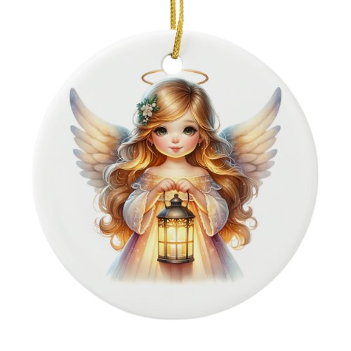 Christmas Angel Ceramic Ornament