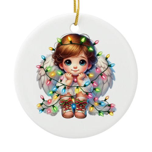 Christmas Angel Ceramic Ornament