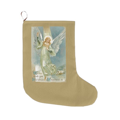 Christmas Angel Christian Heavenly Visitor Large Christmas Stocking