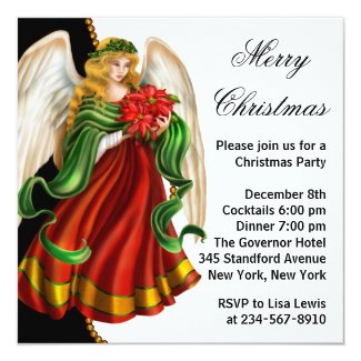 Christmas Angel Christmas Party Card