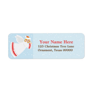 Christmas Angel Custom Return Address Labels