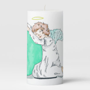 Christmas Angel custom text candle